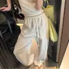 Forrado e Não Transparente! Calças Largas de Linho Branco Casuais Relaxadas Estilo Old Money Comprimento Total para Mulheres, Verão 2026