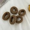 Anel de toalha elástica espessada e alta, anel de cabelo colorido sem costura, corda de cabelo Payertail, corda de cabelo sem ferimentos no cabelo para mulheres