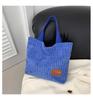 Bolso de mano de pana de estilo japonés sencillo, de gran capacidad y combinable con todo, nuevo bolso de hombro de estilo occidental para mujer.
