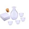 Conjunto de Saquê Estilo Japonês Aquecedor de Vinho de Vidro Uso Doméstico 0,05kg Taças de Vinho Branco Textura Martelada Ins