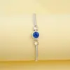 Pulsera de Plata de Ley 925 con Zafiro de Cultivo Lujo Ligero Color Nicho Resistente al Desgaste Venta Directa de Fábrica Venta al por Mayor desde 1 Pieza Soporte para Dropshipping