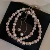 Pulsera de Bolas de Perla de Cristal Swarovski Rosa y Diamantes Manta para Mujer, Bola de Diamantes Brillantes Cielo Estrellado, Joyería de Mano de Estilo Chino Nuevo de Nicho de Lujo Ligero