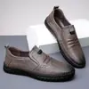 [100% piel de vaca entera] liquidación especial zapatos de piel para hombre zapatos formales casuales mocasines para hombre suela suave antideslizantes zapatos de papá