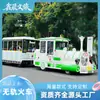 Tren sin vías para parques infantiles al aire libre, Vehículo eléctrico para montar con forma de caricatura, Equipo de desfile para atracciones turísticas para transporte de personas