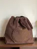 Bolso Retro de Ante de Gran Capacidad 2026 Transfronterizo para Mujer, Bolso de Hombro Versátil Bordado, Bolso Tote para Estudiante Universitario