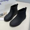 Zapatos de lluvia de moda japonesa para mujer, zapatos de agua bajos antideslizantes de invierno, botas de agua, botas de lluvia cortas, zapatos de cocina para lavar autos, zapatos de goma de moda