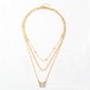 CDD Europeo y Americano Transfronterizo Superventas Retro Collar de Mariposas Multicapa para Mujer Cadena de Cuentas Redondas Creativa Elegante Apilada