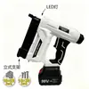 Pistola de clavos LED de batería de litio en stock, Pistola de clavos eléctrica de doble propósito para clavos rectos y clavos de código, Pistola de clavos inalámbrica universal F/K para carpintería