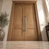 Manija de Puerta Doble de Vidrio de Acero Inoxidable Simple Manija de Puerta de Madera Maciza con Marco Compartimento Manija de Puerta Corredera de Madera Manija de Puerta de Mármol