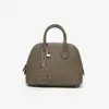 Couro Bovino de Primeira Camada do Togo ~ Mini Bolsa Concha Bolide Couro Genuíno Bolsa de Boliche Ombro Transversal Bolsa de Mão Versátil