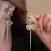 Pendientes Franceses de Pétalos Dulces con Borlas Largas para Mujer Pendientes de Diseño Nicho Pendientes Estilo Viaje y Vacaciones Forma de Flor