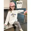 Camiseta Redonda para Niña 2026 Otoño Nuevo Estilo Niña Pequeña 100% Algodón Cuello Redondo Casual Manga Larga para Niños Mayores