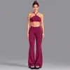 Conjunto de Fitness a Rayas de Bloques de Color Transfronterizo Chaleco Deportivo para Correr al Aire Libre Conjunto de Top Casual para Yoga Pilates