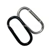 Mosquetón de aleación de aluminio de 6 pistas Clip para auriculares Colgador de mochila para exteriores Llavero portátil con forma ovalada con anillo