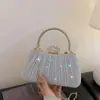 Bolso de Noche con Adorno de Pedrería de Lujo Ligero para Mujer 2026 Nuevo Bolso de Mano Plegado Transfronterizo Bolso de Diseño de Nicho de Gama Alta