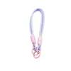 Cordón para Teléfono Móvil Combinación de Colores Simple Ins Moderno Cadena de Cuerda de Nylon Trenzada Nudosa Correa de Muñeca Hebilla Doble Cordón de Paracord Anillo de Resorte