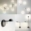 Lámpara de Pared LED de Diseño Escandinavo Minimalista Moderna para Dormitorio, Estudio, Mesita de Noche, Pared de Fondo de Sala de Estar, Lámpara de Pared LED Creativa