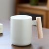 Estilo Nórdico ins Taza de Cerámica Creativa con Asa de Madera Taza Taza de Café Oficina Evento Festivo Regalo logo