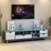 Combinación minimalista de mueble de TV y mesa de centro para apartamentos pequeños, mueble de TV simple estilo nórdico, mueble bajo, mueble de almacenamiento para sala de estar