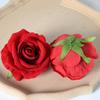 Rosa artificial cabeza de flor de rosa con tacto de franela grande diseño de pared de flores para camino de boda San Valentín flor artificial DIY