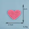 Parche Bordado de Estrella de Cinco Puntas y Corazón en Colores Macaron, Parche Autoadhesivo DIY, Pegatina de Tela para Ropa, Bolsos y Diarios, Lindo