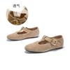 Palmilha de Pele de Ovelha de Primeira Camada Sapatos Mary Jane 2026 Novo Retro Fivela Moda Sapatos Individuais Casuais Versáteis Couro Genuíno Sapatos Femininos