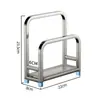 Estante para tablas de cortar y portacuchillos integrado, estante de almacenamiento de cocina, estante para colocar tablas de cortar, almacenamiento de cuchillos, portacuchillos de acero inoxidable 304