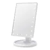 Espejo de maquillaje LED transfronterizo, espejo de belleza de escritorio, doble fuente de alimentación, espejo iluminado, pantalla táctil, rotación de 360 grados