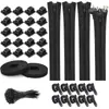 Cable de Datos Transfronterizo de Amazon Cubierta Protectora Organizador de Escritorio Oficina en Casa Autoadhesivo Soldadura Velcro Sujetacables