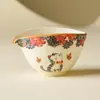 Fabricante de Taza Lunar Blanca de Roca y Mineral, Taza de Té de Cerámica Flor de Amor Mariposa Gato Lindo, Taza Uniforme, Separador de Té Mar de Té Juego de Té