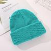 Gorro de punto transfronterizo de color sólido, gorro de punto de invierno, gorro de punto de lana para hombres y mujeres, estudiantes, gorro melón
