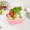 Sanmeiyoujia Cesta Escurridora Cuadrada de Doble Capa Fabricante Venta al por Mayor Set de Cestas para Lavar Frutas y Verduras de Cocina Material PP