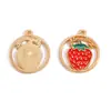 Colgante de Fruta de Verano Esmaltado de Moda y Creativo para DIY Joyería de Aleación Collar Pulsera Encanto Decorativo Venta Caliente Transfronteriza