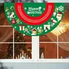 Bandera de Navidad semicircular personalizada transfronteriza hecha de poliéster con impresión a doble cara, disponible en varios diseños