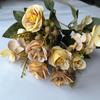 Flor Artificial Rosa Francesa París Flor Artificial Transfronteriza Rosa Pequeña Flor de Seda Accesorios Flor Falsa Exportación Capullo de Rosa Pequeño