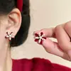 Brincos de Resina com Cravação de Diamantes Agulha de Prata, Brincos de Luxo Leve Retrô de Alta Qualidade, Brincos da Moda e Versáteis Atacado para Mulheres