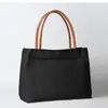 Bolsa Tote Tela em Branco Transfronteiriça Alça de Couro PU Grande Capacidade DIY Personalizável Bolsa de Mensageiro para Exportação Bolsa de Compras