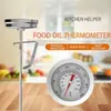 Termômetro para Fritura Profunda para Cozinhar - Termômetro de Aço Inoxidável para Doces e Óleo com Clipe, Medidor de Temperatura Analógico de Alta Precisão para Fritar, Assar, Fazer Doces, Cozinhar Carnes e Xaropes - Aço Inoxidável 304