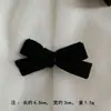 Pinza para el pelo de terciopelo retro linda con lazo pequeño, Pinza lateral de alta gama, Pinza para flequillo, Pinza de pico de pato al por mayor