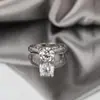 En stock en Fanzhou: Anillo de Boda Real para Mujer con Moissanita de 1 Quilate en Plata S925 Chapado en Oro, Venta Directa de Fábrica