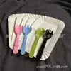 Tenedor de cubiertos para pastel de cuatro en uno, cuchillo para pastel, tenedor, plato, tenedor de color, cuchara, pala, plato largo, vela de cristal, bolsa de flor de cinco pétalos, cubiertos