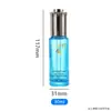 Botella de vidrio transparente redonda de 30 ml con gotero recto escalonado, con bomba de gotero en forma de diamante dorada galvanizada para envasado de sérum, aceite esencial y producto para el cuidado de la piel