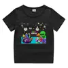 2023 nueva ropa infantil, camiseta de manga corta de verano para niños, camisa de algodón para niños y niñas, camiseta de media manga para bebés, top para niños