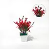 Planta de grama de frutas artificial de 7 galhos para desktop transfronteiriço, mini planta em vaso, decoração de mesa de escritório, flor artificial, pequeno ornamento de bonsai
