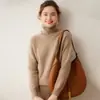 Novo Suéter de Cashmere Outono 2026, Gola Alta Meia, Cor Sólida, Pulôver Tricotado, Versátil e Simples, Camada Interna Feminina