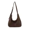Moda japonesa e coreana minimalista e elegante camurça grande capacidade 2026 novo outono feminino bolsa de ombro única bolsa transversal de axila