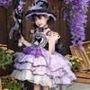 Nueva Falda Lolita Princesa Kuromi para Niñas Cuatro Estaciones Cumpleaños Infantil Vestido Esponjoso de Gasa Luminoso