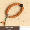 Pulseira de Sândalo Verde para Mulheres com Pingente de Jade Hetian da Paz e Borla, Novo Design de Nicho Estilo Chinês, Pulseira de Contas de Oração Budista