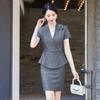 Uniforme de azafata de recepción de hotel, ropa profesional para mujer, traje de verano nuevo de manga corta, traje para joyería, traje de salón de belleza