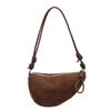 Bolso de Hombro para Mujer, Bolso de Gamuza de Nicho Otoñal, Nuevo Bolso Cruzado Versátil para el Día a Día, Bolso de Hombro Individual tipo Bollo